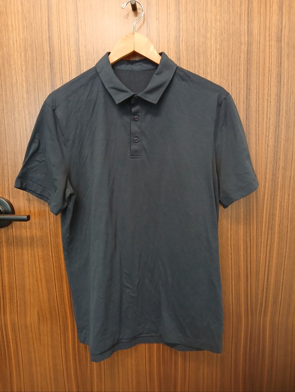 LULULEMON Blue Polo Shirt SZ L